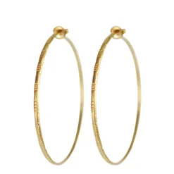 18K Gold Large Moroccan Endless Hoop Earrings
