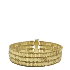 18K Gold Three Row Tiny Sequin Squares on Cord