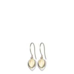 Sterling Silver & 10K Gold Small Double Lotus Petal Earrings