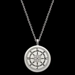 Sterling Silver Compass Pendant