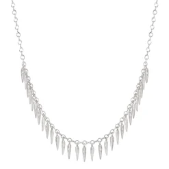Sterling Silver Dream Catcher Fringe Necklace