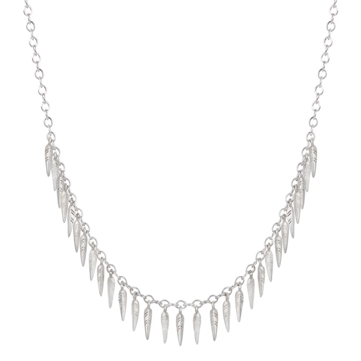 Sterling Silver Dream Catcher Fringe Necklace