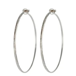 Sterling Silver Extra Large Moroccan Endless Hoop Earrings