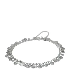 Sterling Silver Full Tiny Hammered Disc Bracelet