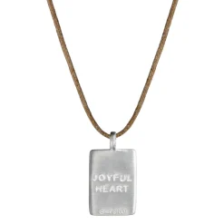 Sterling Silver Joyful Heart Foundation Fearlessness Tag on Cord