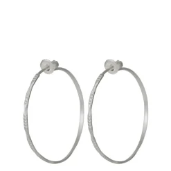 Sterling Silver Medium Moroccan Endless Hoop Earrings